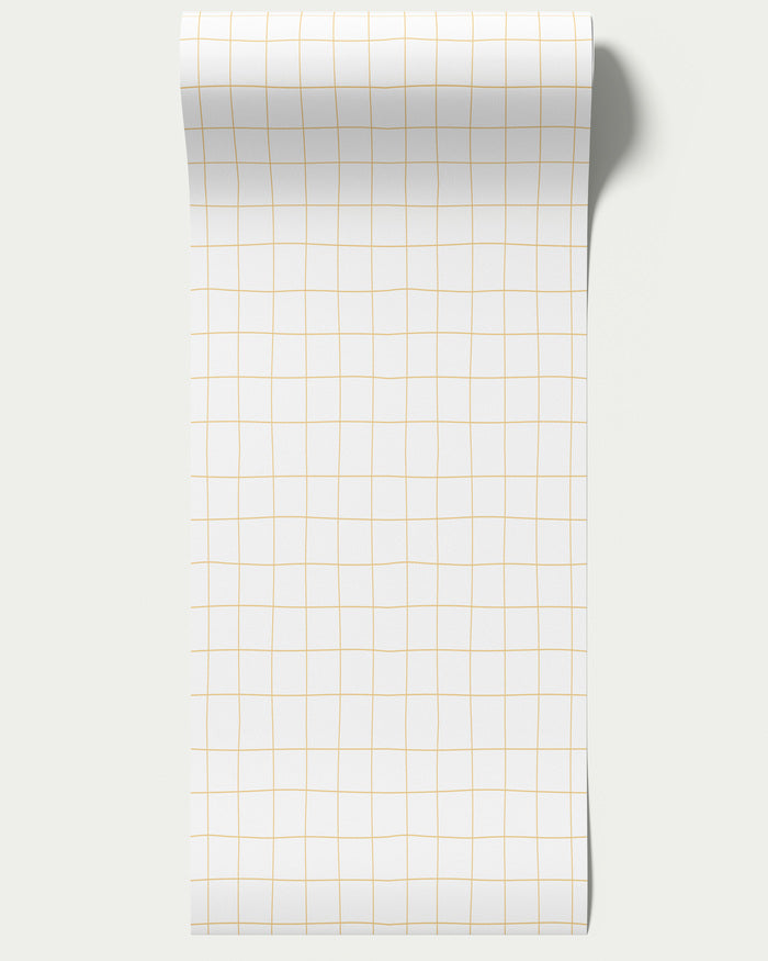 Papel de Parede Grid Mostarda