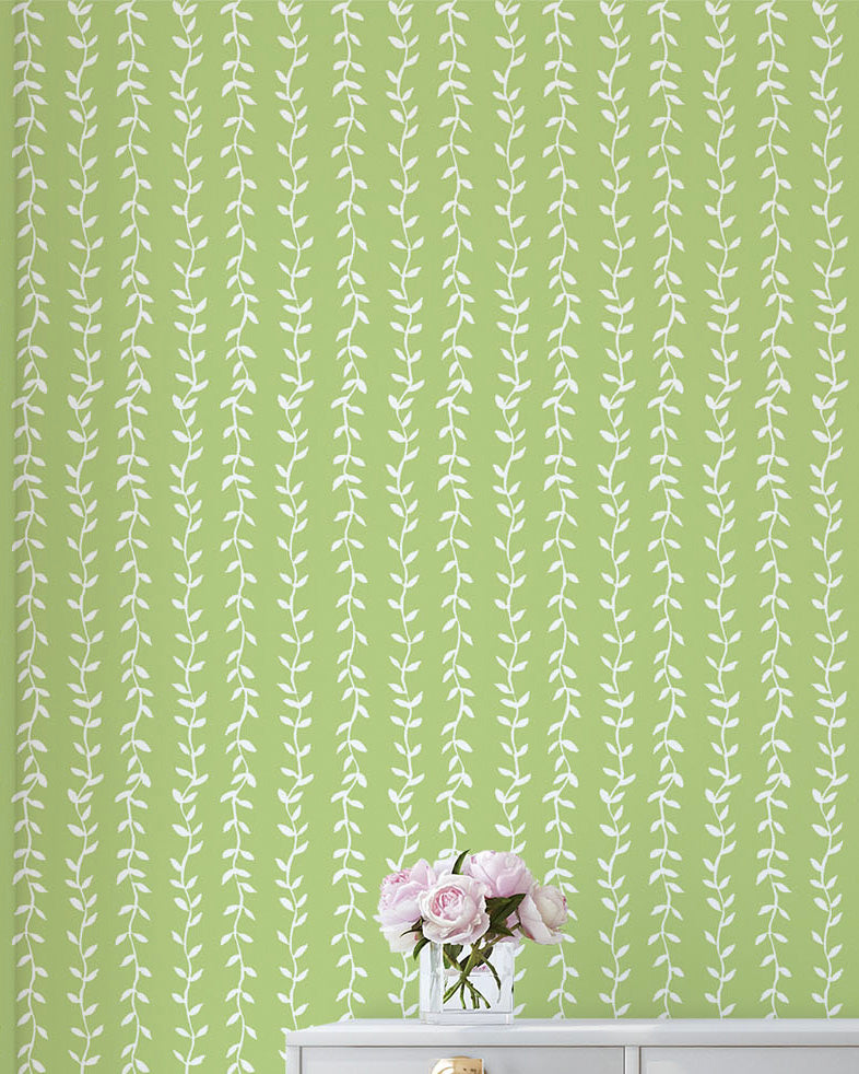 Papel de Parede Foglia Fundo Verde