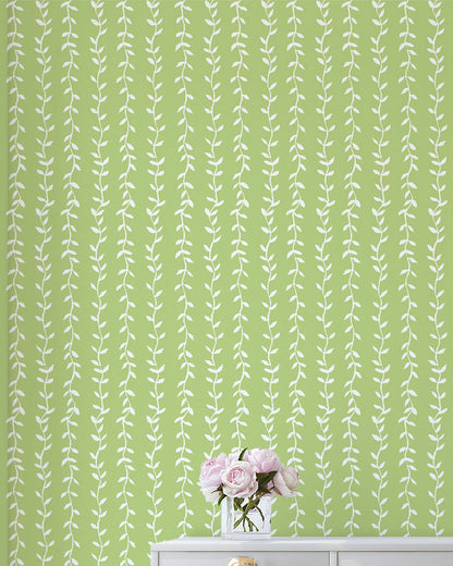 Papel de Parede Foglia Fundo Verde